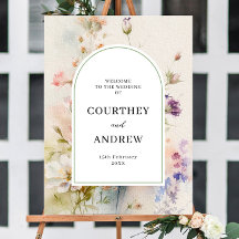 レトロ素朴ワイルドフラワー結婚ズ・ウェルカム