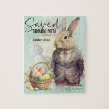 レトロ素朴ヴィンテージうさぎイースターエッグバスケット