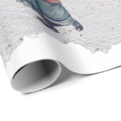 レトロ素朴ヴィンテージクリスマスウィンターホリデイ ラッピングペーパー (ロールコーナー)