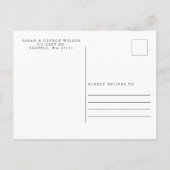 レトロ素朴Boho Terracotta写真Save The Date 案内ポストカード (裏面)