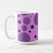 レトロ紫の点 コーヒーマグカップ (左)