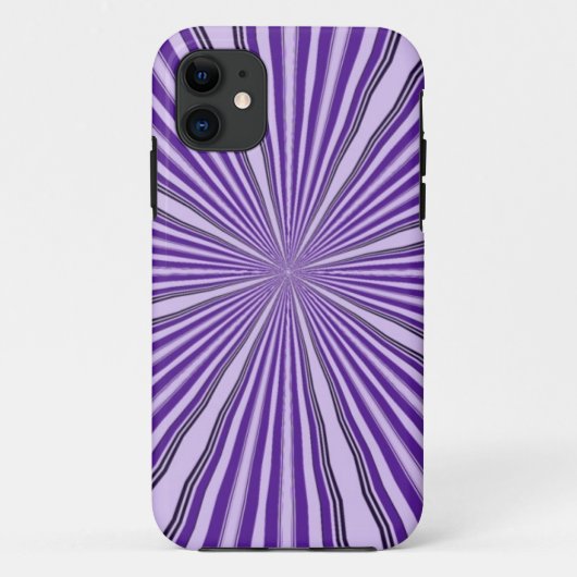 レトロ紫ストライプ色 Case-Mate iPhoneケース (裏面)