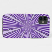 レトロ紫ストライプ色 Case-Mate iPhoneケース (裏面(横))