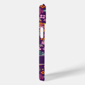 レトロ紫色の花柄 Case-Mate iPhoneケース (裏面 / 右)
