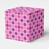 レトロ紫薄紫ドット幾何学模様 フェイバーボックス (正面サイド)