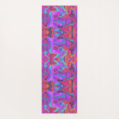 レトロ紫、青、オレンジの抽象芸術液芸術 ヨガマット (裏面)
