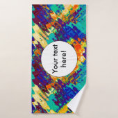 レトロ組織抽象デザイン バスタオル (バスタオル)