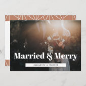 レトロ結婚したとメリー新婚結婚の写真 シーズンカード (正面/裏面)