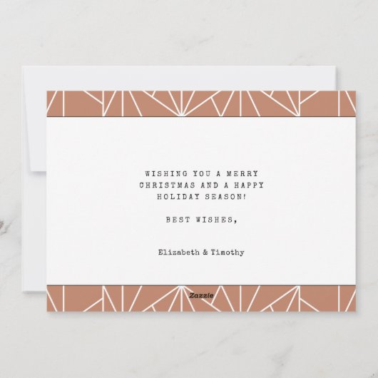 レトロ結婚したとメリー新婚結婚の写真 シーズンカード (裏面)