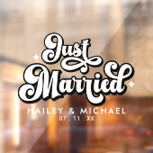 レトロ結婚たった今結婚しました ウィンドウサイン (シート2)