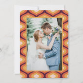 レトロ結婚の写真70's Save the Date 招待状 (裏面)