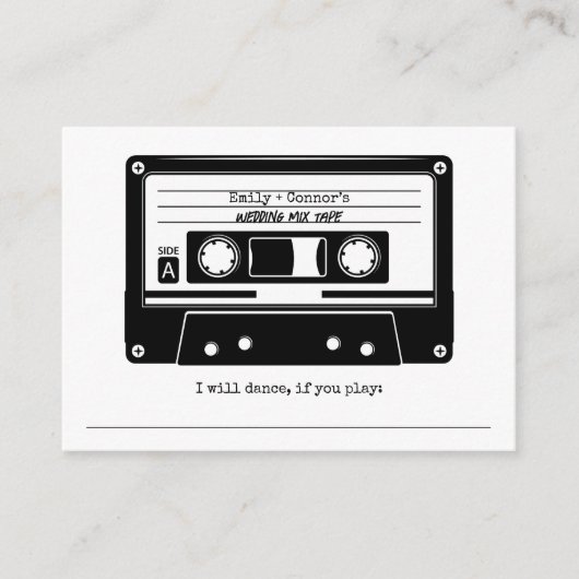 レトロ結婚の曲リクエスト挿入カード エンクロージャーカード (正面)