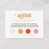 レトロ結婚の服装コードの挿入 エンクロージャーカード (正面)