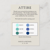 レトロ結婚の服飾カラーパレット エンクロージャーカード (正面)