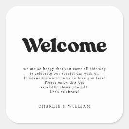 レトロ結婚の歓迎抱き枕バスケット スクエアシール