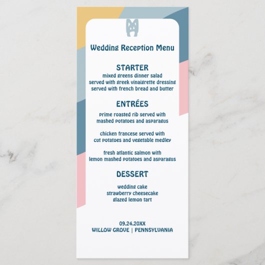 レトロ結婚のGroovyのメニュー – A Journey to Nostalgia メニュー (正面)