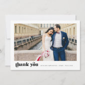 レトロ結婚のThank Youフォトカード サンキューカード (正面)