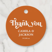 レトロ結婚オレンジ フェイバータグ (正面)