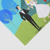 レトロ結婚カップルティッシュペーパー 薄葉紙 (詳細)