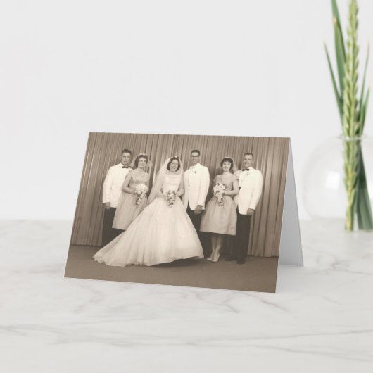 レトロ結婚カード カード (正面)