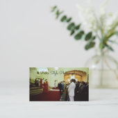 レトロ結婚スタイル写真家ヴィンテージ 名刺 (スタンド正面)