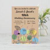 レトロ結婚スタイル記念日 招待状 (スタンド正面)