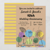 レトロ結婚スタイル記念日 招待状 (正面/裏面)