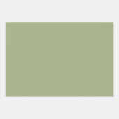 レトロ結婚ズグリーンピストライプのンク ラッピングペーパーシート (正面3)