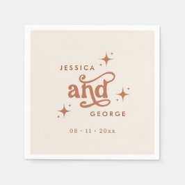 レトロ結婚ズテラコッタボホ スタンダードカクテルナプキン