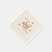 レトロ結婚ズテラコッタボホ スタンダードカクテルナプキン (角)