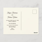 レトロ結婚バン ポストカード (裏面)