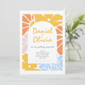 レトロ結婚フローラ 招待状 (スタンド正面)