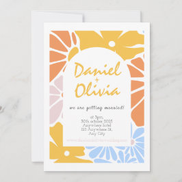 レトロ結婚フローラ 招待状