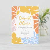 レトロ結婚フローラ 招待状 (スタンド正面)