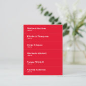 レトロ結婚レッド座席表DIY 招待状 (スタンド正面)