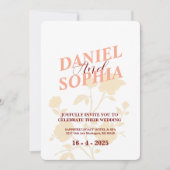 レトロ結婚式招待状白 招待状 (正面)