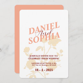 レトロ結婚式招待状白 招待状