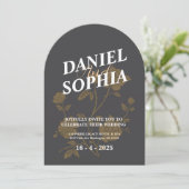 レトロ結婚式招待状花 招待状 (スタンド正面)