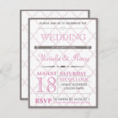 レトロ結婚式招待状 招待状 (正面/裏面)