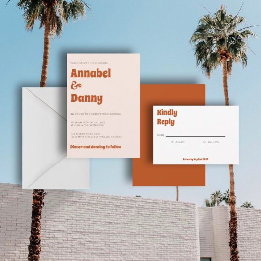 レトロ結婚式招待状 招待状