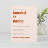 レトロ結婚式招待状 招待状 (スタンド正面)