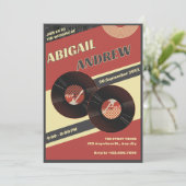 レトロ結婚音楽 招待状 (スタンド正面)