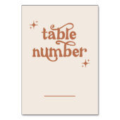 レトロ結婚Bohoのテーブル番号 テーブルナンバー (正面)