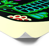 レトロ結晶スカルポスター ポスター (角)