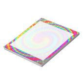 レトロ絞り染めヒッピーサイケデリック ノートパッド (回転)