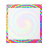 レトロ絞り染めヒッピーサイケデリック ノートパッド (正面)
