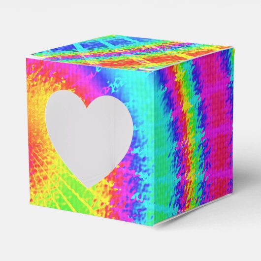 レトロ絞り染めヒッピーサイケデリック フェイバーボックス (正面サイド)