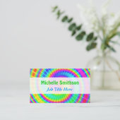 レトロ絞り染めヒッピーサイケデリック 名刺 (スタンド正面)