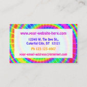 レトロ絞り染めヒッピーサイケデリック 名刺 (裏面)