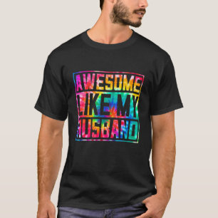 レトロ絞り染め親の日素晴らし夫のような Tシャツ